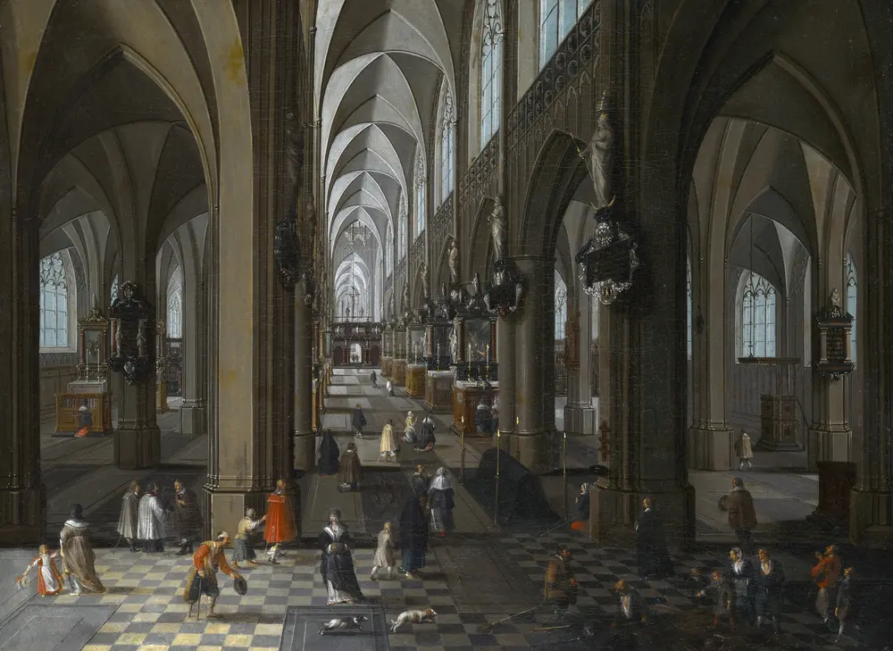 Interior of Antwerp Cathedral — Peeter Neeffs the Elder