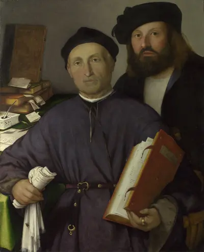 The Physician Giovanni Agostino della Torre and his Son, Niccolò — Lorenzo Lotto