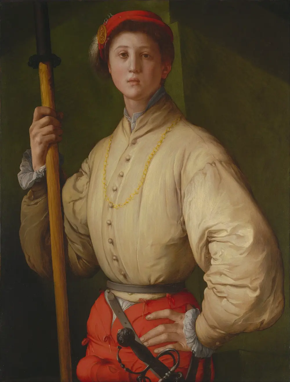 Portrait of a Halberdier, Francesco Guardi? — Pontormo