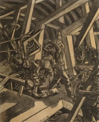 Sappers at work - Canadian Tunnelling Company, R14, St Eloi Art.IWMART2708