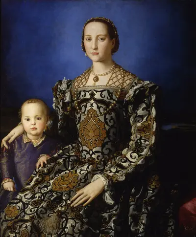 Portrait of Eleanor of Toledo and her son Giovanni de' Medici — Agnolo Bronzino