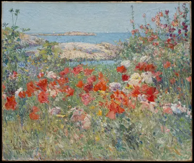 Celia Thaxter's Garden, Isles of Shoals, Maine, 1890 — Childe Hassam