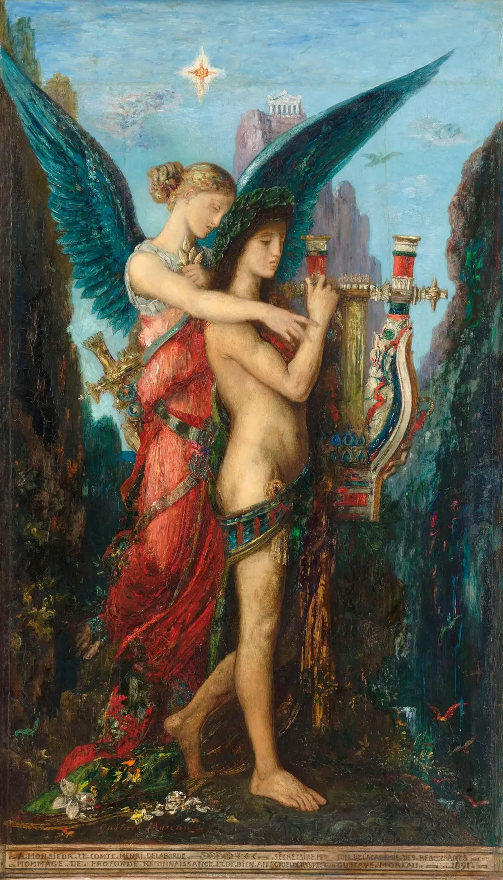 Hesiod and the Muse — Gustave Moreau