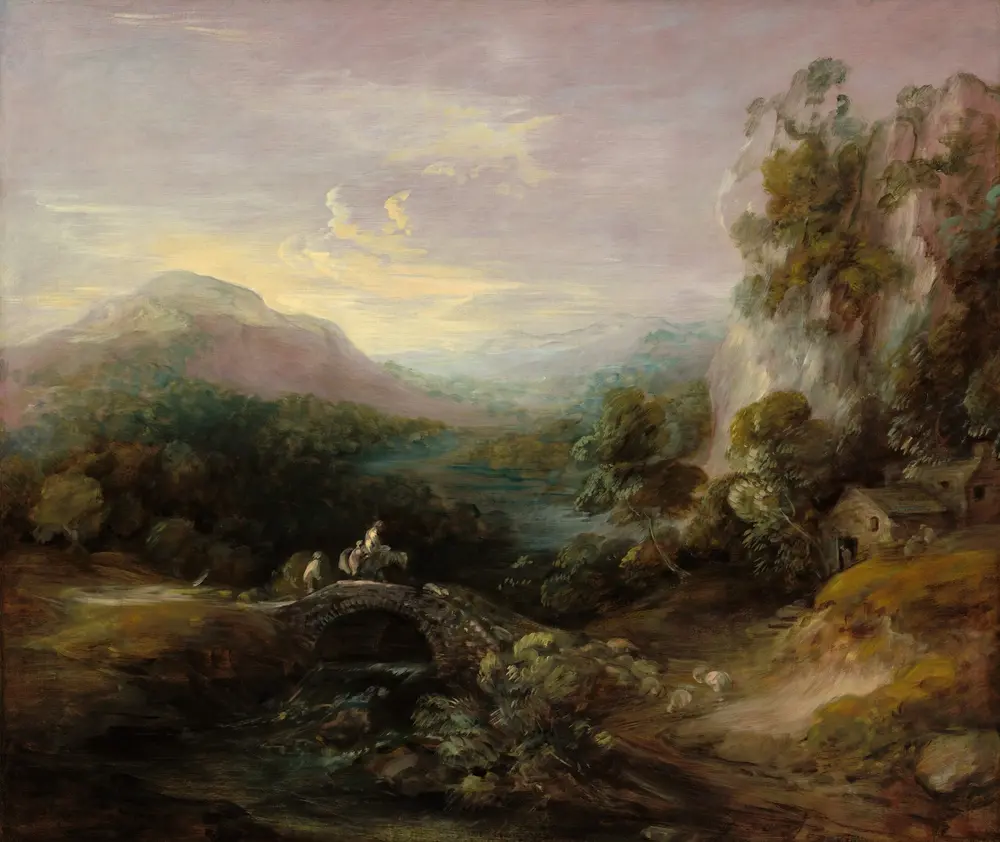 Mountain Landscape with Bridge — Thomas Gainsborough