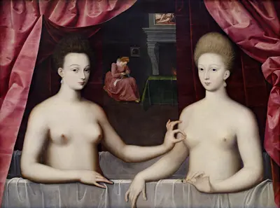 Gabrielle d'Estrées et une de ses sœurs — Unknown artist (School of Fontainebleau)