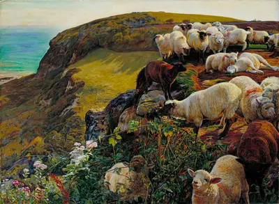 Our English Coasts or Strayed Sheep — William Holman Hunt
