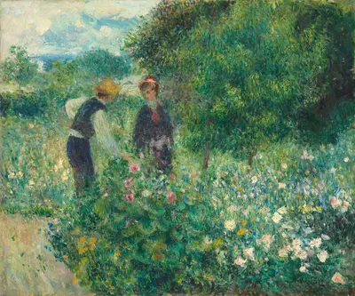 Picking Flowers — Pierre-Auguste Renoir