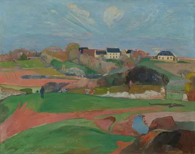 Landscape at Le Pouldu — Paul Gauguin