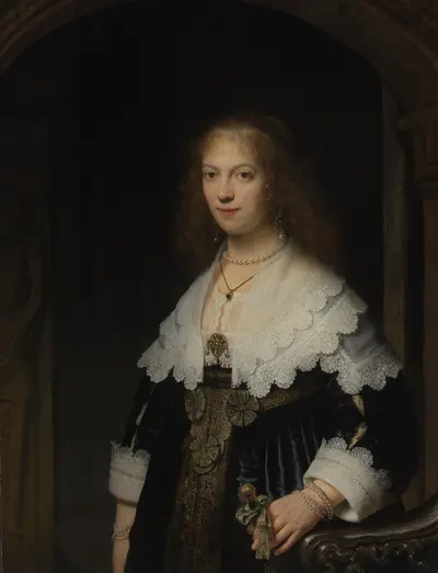 Portrait of a woman, possibly Maria Trip — Rembrandt van Rijn
