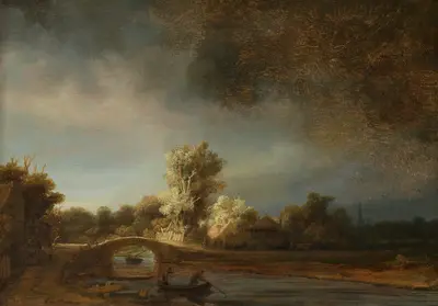 The Stone Bridge — Rembrandt van Rijn