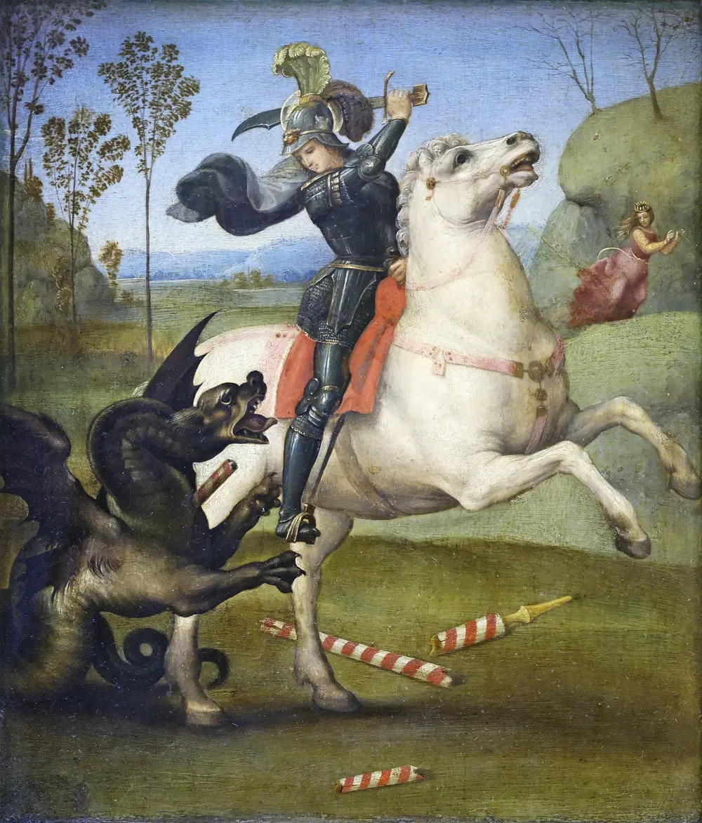 Saint George fighting the dragon — Raphael