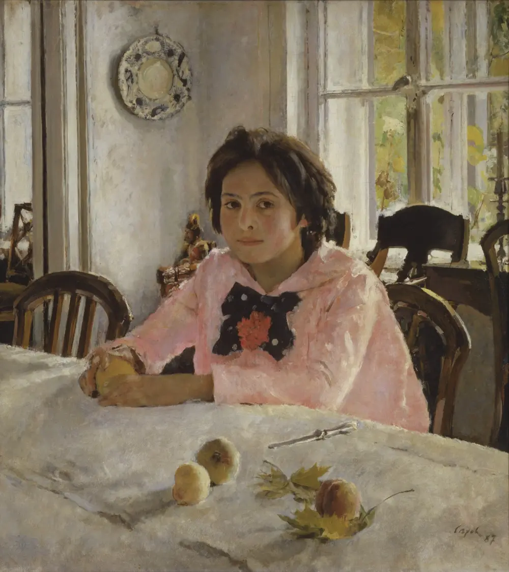 Girl with Peaches. Portrait of V. S. Mamontova — Valentin Alexandrovich Serov