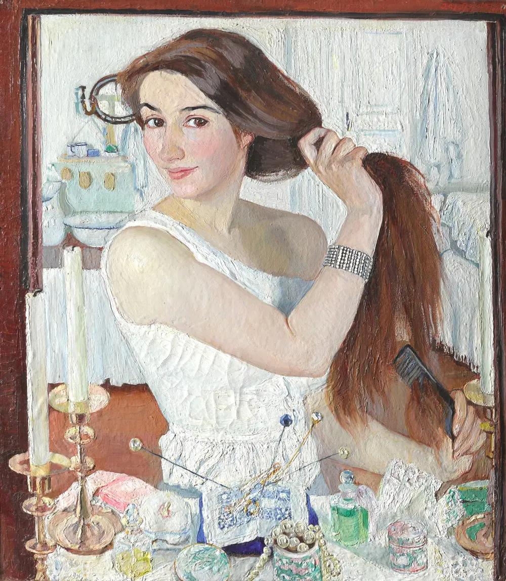 At the Dressing Table. Self-Portrait — Serebryakova Zinaida Yevgenyevna
