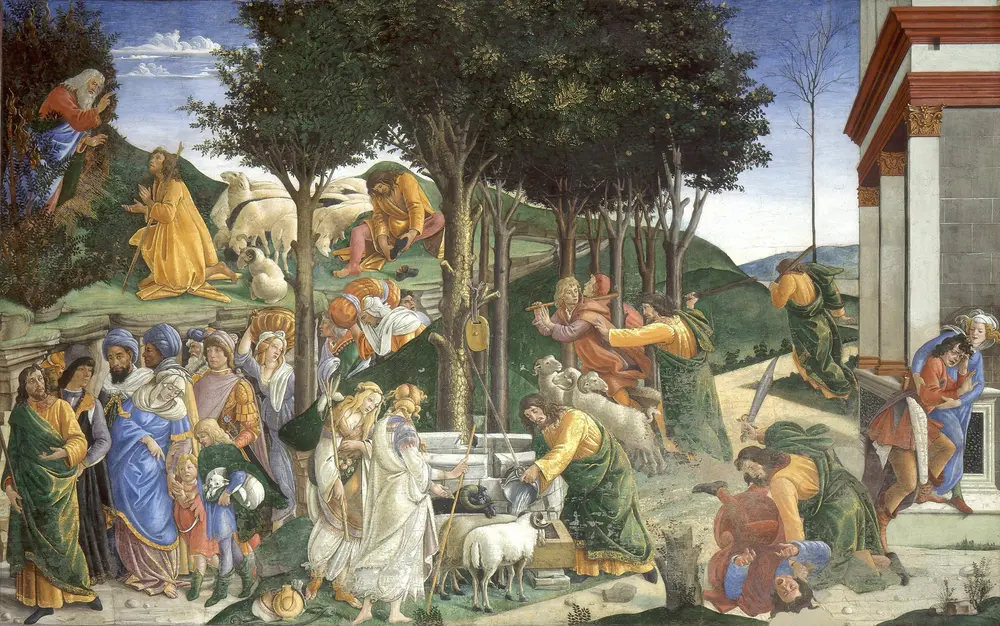 The Youth of Moses — Sandro Botticelli