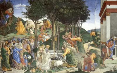 The Youth of Moses — Sandro Botticelli