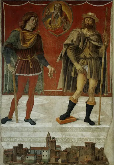 God the Father with Two Saints — Pietro Perugino