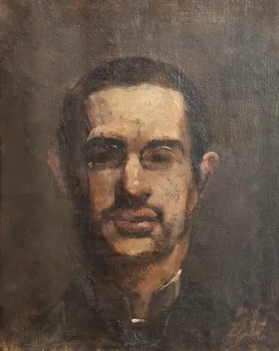 (Albi) Musée Toulouse-Lautrec - Portrait de Toulouse Lautrec, tête nue, de face (1883) - Javal — Maxime Dethomas