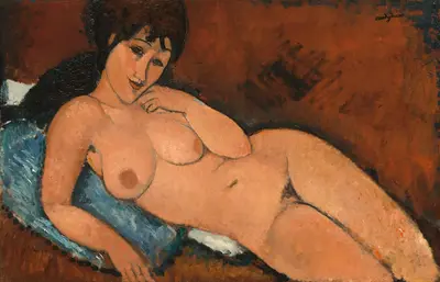 Nude on a Blue Cushion — Amedeo Modigliani