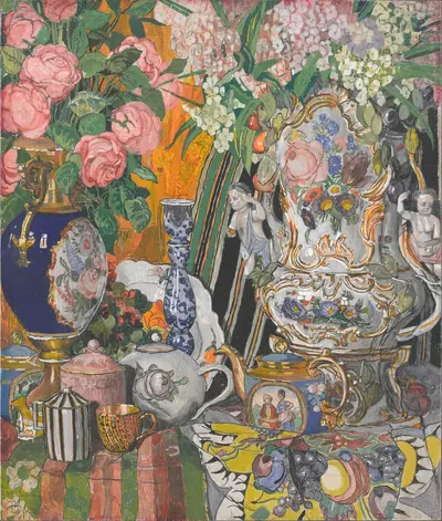 Porcelain and Flowers — Golovin Aleksandr Yakovlevich