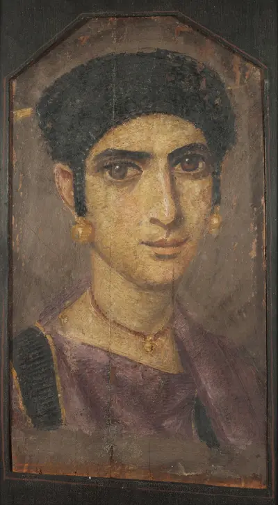 Portrait of a Young Lady — Anonym Born in Faiyum, Egypt. Died in Faiyum, Egypt. Details on Google Art Project