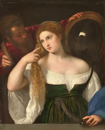 Woman with a Mirror — Titian