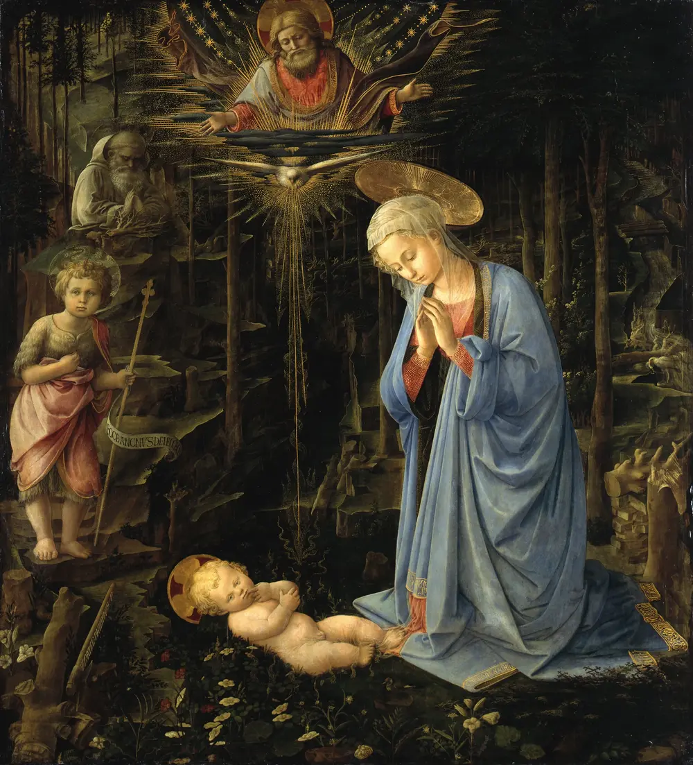 Adoration in the Forest — Filippo Lippi