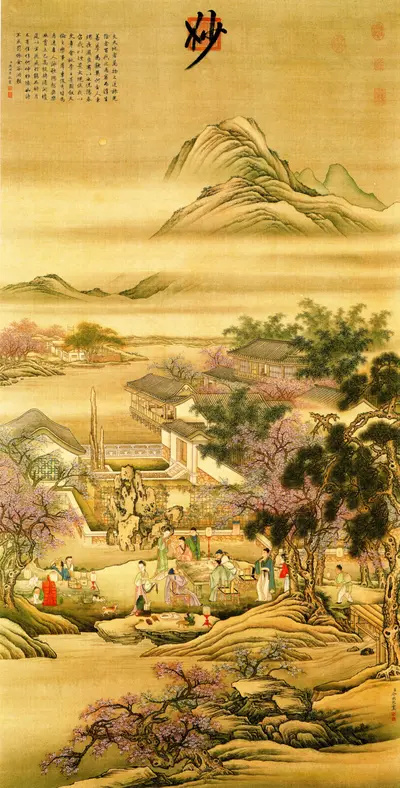 Spring Evening Banquet at the Peach and Pear Blossom Garden