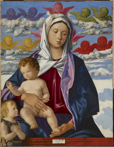 Мадонна с младенцем и Иоанном Крестителем — Giovanni Bellini (Italian, 1430-1516)