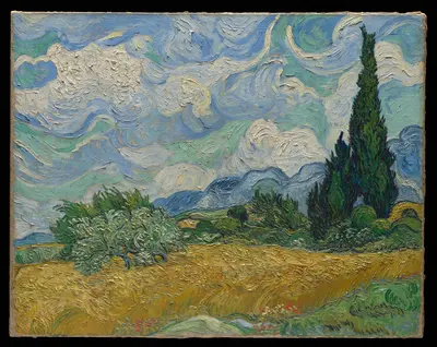 Wheat Field with Cypresses — Винсент Ван Гог (Vincent van Gogh)
